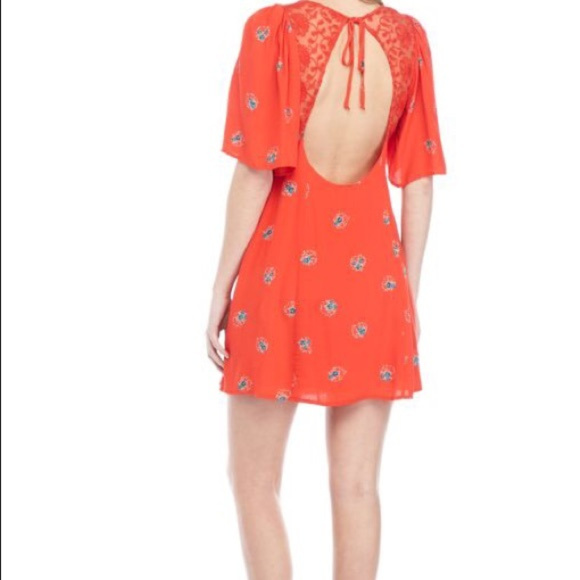 NWT Free People Mockingbird Open Back Mini Dress - Picture 3 of 7